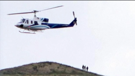Penampakan helikopter pabrikan Amerika Serikat jenis Bell 212 yang ditumpangi Presuden Iran, Ebrahim Raisi. irna.