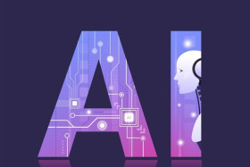 MICROSOFT GANDENG AI UNTUK BING - Ilustrasi logo AI. Mesin pencarian milik Microsoft gunakan AI bantu pangguna dapatkan informasi dengan referensi. (Foto: Freepik).