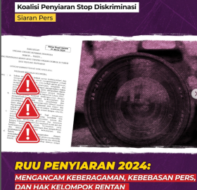 Tolak Rev UU Penyiaran. -Foto @aji.indonesia.