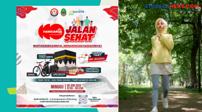 LINK RESMI Ikut Jalan Sehat Harsiarda 2024 KPID Jabar, Dapat Umrah dan Logam Emas Cuma Seharga Semangkuk Bakso