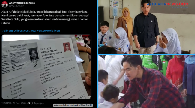 Nomor Akun Fufufafa Mirip Data Gibran di KPU, Nama Slamet kini Muncul Saat Ditransfer