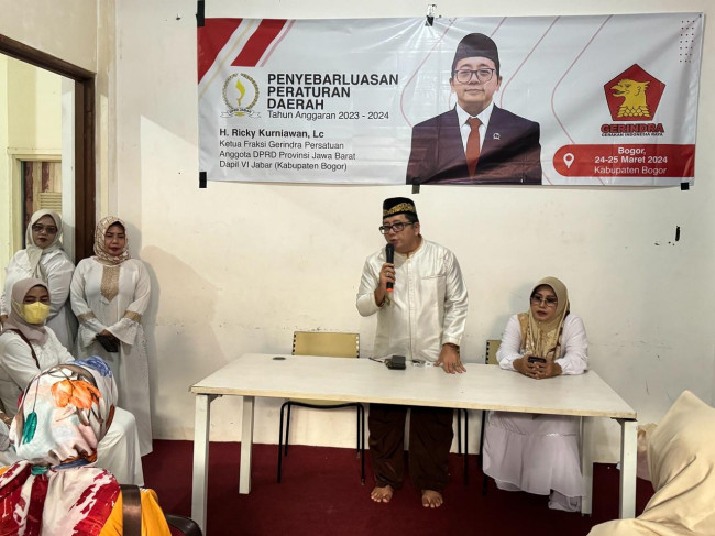 H. Ricky Kurniawan, Lc. Mengadakan Sosialisasi Penyebarluasan Peraturan Daerah Tahun Anggaran 2023-2024