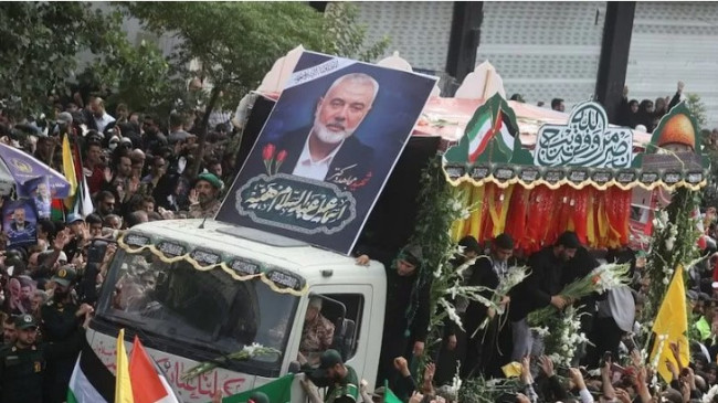 Bikin Merinding, Ini Pesan Wakil Pemimpin Hamas di Pemakaman Ismail Haniyeh