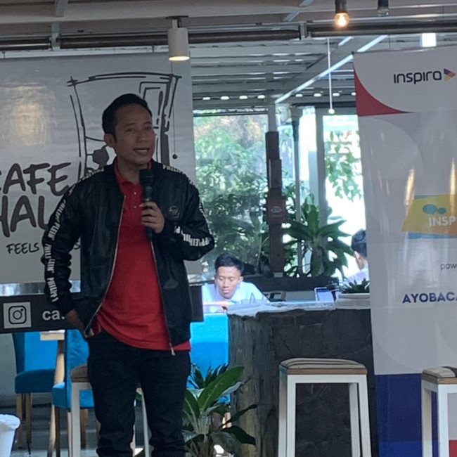 Hadir di InspiraTalk, Denny Cagur: Pemuda Jangan Golput Ya!