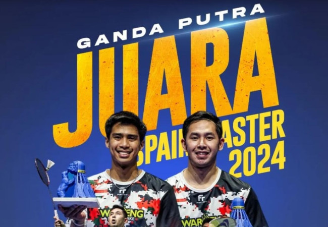 Reza/Sabar Juara Spain Masters 2024 usai Taklukan Pasangan Malaysia