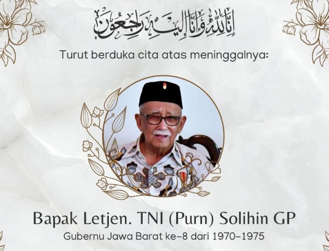 Jenazah Almarhum Solihin GP akan Dikebumikan di TMP Cikutra Bandung
