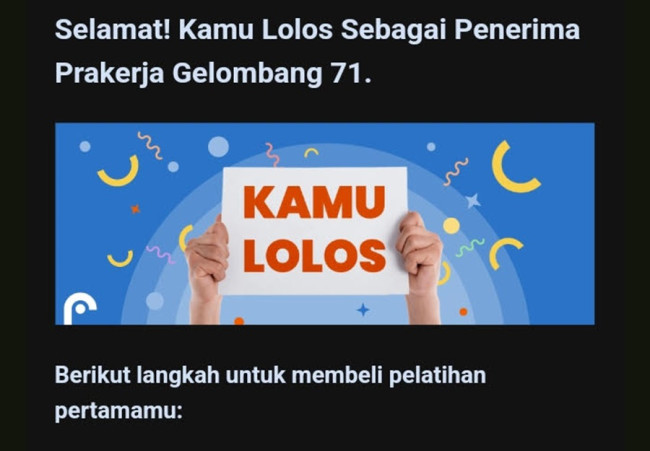 Penerima Kartu Prakerja Gelombang 71 Segera Lakukan Langkah Ini, Dana Bantuan Rp700 Ribu Bisa Cair