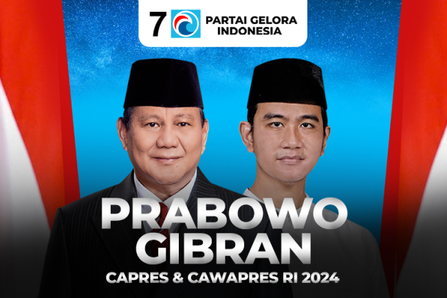 Partai Gelora Resmi Usung Pasangan Prabowo-Gibran