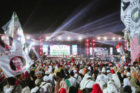 (Acara sholawat kesalamatan bangsa/foto: instagram @mahfudmd)