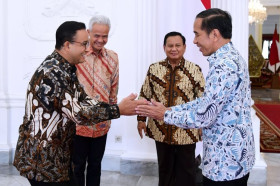Momen kebersamaan Anies Baswedan bersama Joko Widodo. Isu penjegalan Anies benar adanya? foto sekretarian negara.