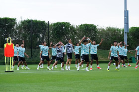 PIALA ASIA U23 2024 - Skuad timnas U23 Indonesia sedang mematangkan persiapan menghadapi Qatar dalam laga perdana Grup A digelar Senin (15/4) malam WIB. Dok:PSSI.