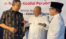 PKS KOALISI LAGI? - Sekretaris Jenderal PKS, Aboe Bakar Alhabsyi bersama capres-cawapres 01, Anien Baswedan-Cak Imin. PKS beri sikap politik soal laju partai di pemerintahan mendatang.  - Instagram/habib_aboe.
