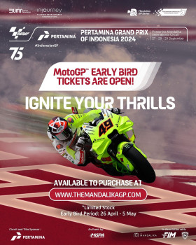 MOTO GP 2024- Tiket Early Bird MotoGP 2024, Pertamina Grand Prix of Indonesia Kini Tersedia!.-instagram/@itdc_id