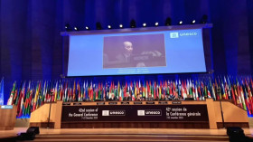 (Sidang Umum UNESCO/ Foto: Twitter @jokowi)