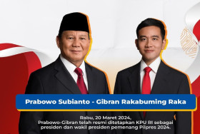 GUGATAN PILPRES KE MK - Pasangan  Presiden dan Wakil Presiden terpilih berdasarkan rekapitulasi perolehan suara nasional oleh KPU, Prabowo-Gibran meraih suara terbanyak. (Instagram/@tknfanta).