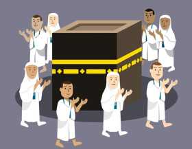 PANSUS HAJI HERAN ANTREAN NOL TAHUN BISA BERANGKAT - Ilustrasi ibadah haji. Abdul Wachid curiga ada permainan. (Foto: Freepik).