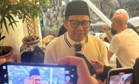 Cak Imin saat melakukan kegiatan di Mekah. Cak Imin minta seluruh penyelenggaraan haji dievaluasi. Foto @cakiminow.