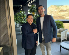 KETUA UMUM PSSI - Erick Thohir membagikan potret pertemuan dengan pemain keturunan Indonesia, Emil Audero yang membela klub Inter Milan. Instagram/@erickthohir.