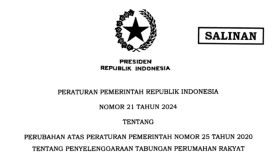 TAPERA -Gaji karyawan dipotong 3% setiap bulan melalui program Tapera. -Tangkap layar/PP no 21 tahun 2024.
