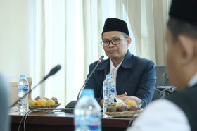 Direktur Urais dan Binsyar Kemenag, Adib menjelaskan soal pelaksanaan Sidang Isbat Penetapan awal Ramadan 1445 H dan teknis rukyatul hilal pada 10 Maret 2024 mendatang. (Kemenag).