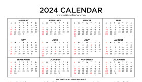 INFO- Jadwal Lengkap Libur Nasional 2024: Rencanakan Waktu Liburan Anda dengan Tepat! (Sumber: https://www.wiki-calendar.com/)