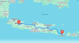 Rute Tol perjalanan Bandung-Bali pada libur Nataru 2024.