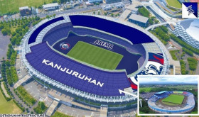 TRAGEDI KANJURUHAN - Ilustrasi Stadion Kanjuruhan, Malang yang dikabarkan akan direnovasi setelah tragedi kerusuhan suporter usai laga Arema vs Persebaya. (Instagram/@stadionkanjuruhan).