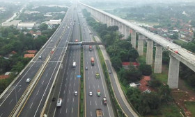 REKAYASA LALU LINTAS - Ilustrasi sejumlah kendaraan melaju di jalan Tol Jakarta-Cikampek. Instagram/@official.jmtransjawa.