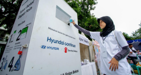 HARI PEDULI SAMPAH - kampanye #CerdasPilahPlastik yang terintegrasi dalam Program Ekonomi Sirkular, bagian dari inisiatif yang disebut "Hyundai Continue" yang bekerja sama dengan Hyundai Motor Company. -istimewa