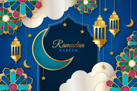 Ilustrasi ucapan selamat Ramadan. Berikut ini perkiraan awal puasa Ramadhan 2025, bagi yang punya utang puasa burun qadha. (Foto: Freepik).