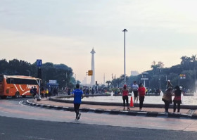 Berdasarkan data situs pemantauan kualitas udara IQAir, kualitas udara di DKI Jakarta terburuk keempat. Instagram/@monumen.nasional.