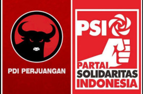 REBUTAN KURSI DAPIL BANTEN - Ilsutrasi PSI dan PDIP. Dapil Banten III PDIP harus menunggu perolehan suara PSI yang lolos ambang batas. Jika PSI gagal, maka PDIP akan dapat dua kursi. - (Kolase foto/L Sundana)