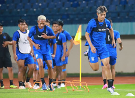 Skuad PSIS Semarang sedang melaukan persiapan untuk menghadapi Persib Bandung pada jadwal Liga 1 2023/2024 pekan ke-26, hari ini. (dok. PT LIB).