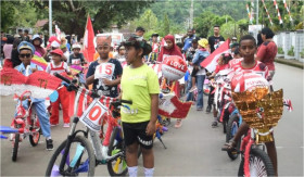 LOMBA 17 AGUSTUS - Lomba hias sepeda 17 Agustus, bikin perayaan HUT RI semakin meriah dan beri edukasi bagi anak-anak. -Foto dok.kepyapenkab.go.id.