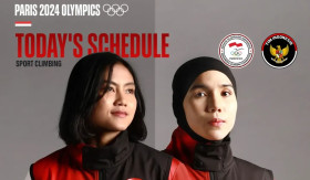OLIMPIADE PARIS 2024 - Hari ini segera berlangsung pertandingan panjat tebing speed putri di Olimpiade Paris 2024. -Foto Instagram/@timindonesiaofficial.