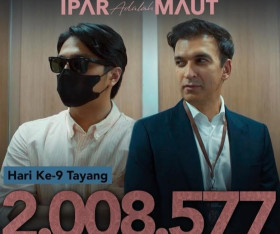 Film "Ipar adalah Maut" berhasil menarik 2.008.577 penonton dalam sembilan hari penayangan. Instagram/@iparadalahmautmovie.