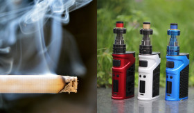 ROKOK KONVENSIONAL DAN VAPE - Perbedaan antara rokok konvensional dan vape dan efek buruk bagi kesehatan. -Ilustrasi kolase Pixabay/Alexas_Fotos dan haiberliu.