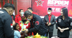 Gedung Merah Putih KPK, saksi pemeriksaan kasus suap Harun Masiku. Hasto Kristiyanto batal hadir karena agenda internal PDIP menjelang HUT ke-52. Foto @sekjenpdiperjuangan.