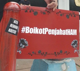 (Campign boikot penjahat ham/foto: kontras.org)