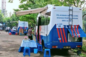 Ilustrasi mobil layanan SIM Keliling. Berikut jadwal dan lokasi SIM Keliling Jakarta hari ini, Jumat (20/09) dibuka di lima tempat. (Foto: NTMC Polri).