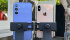 BATTLE SMARTPHONE - iPhone XS jika dibandingkan dengan Samsung Galaxy A54, begini perbedaannya. - Foto tangkap layar YouTube/Dirfan Ramli.