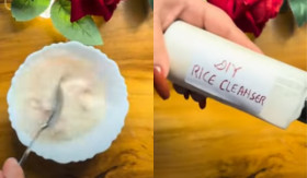 DIY SKINCARE - Cara mudah membuat face cleanser dari beras. Selain murah, cara ini juga beri sederet manfaat bagi wajah. - Foto tangkap layar YouTube/LavishLillies.