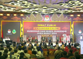 Pelaksanaan debat publik paslon Pilgub Jabar yang digelar KPU Jabar di Cirebon. (Foto: YouTube/KPU Provinsi Jawa Barat).