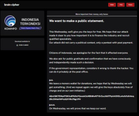 PDNS - Hacker PDNS Minta Maaf dan Janji Kembalikan Data Secara Gratis - istimewa