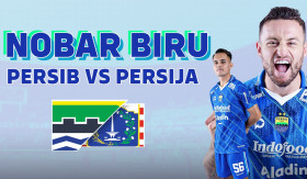 NOBAR PERSIB - Walaupun tidak datang ke bioskop, nobar Persib Vs Persija juga tidak kalah seru. - Foto dok.persib.co.id.