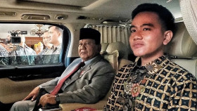 (Prabowo dan Gibran dalam satu mobil/Foto: instagram @prabowogibran2024