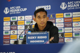 TIMNAS INDONESIA U23- Kapten tim Rizky Ridho mengaku senang dengan kabar kembalinya Nathan turut memperkuat tim untuk menghadapi Korea Selatan. Dok: PSSI.