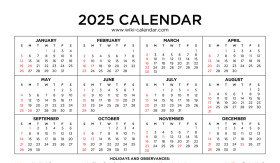 INFO- Catat! Berikut List Libur Panjang Januari 2025 (Sumber: https://www.wiki-calendar.com/)