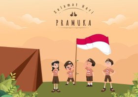 EKSKUL PRAMUKA – Ilustrasi kamping gerakan pramuka. Keputusan Permendikbudristek No. 12 tahun 2024 yaitu, dihapusnya Pramuka dari ekskul wajib tuai pro dan kontra. –Ilustrasi/Freepik.