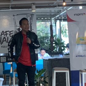 (Denny Cagur dalam acara InspiraTalk/foto: Harikal)